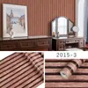 Papel pintado autoadhesivo de PVC a rayas para renovación transfronteriza con patrón de rejilla de veta de madera, papel pintado pelable y pegable