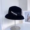 Sombrero de Lana Australiana con Cinta de Pedrería de Lujo Ligero para Mujer en Invierno, Elegante y Versátil, Sombrero de Pescador para Proteger del Frío y Mantener Caliente, Sombrero de Fieltro