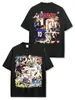 Camiseta de Manga Curta Estampada Marca Tendência Zidane Estilo Americano Transfronteiriça, Pesada, Caimento Solto, Ombro Caído, Emagrecimento, Top Versátil