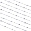 Corrente de Contas de Aço Inoxidável Versátil Simples Corrente para Clavícula Unissex Moda DIY Acessório para Joias Artesanais Corrente Corrente de Contas Cruzadas