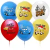 Decoración Desechable de Papel para Fiesta de Cumpleaños de Niño con Temática de Coches Transfronterizos, Vasos, Platos, Vajilla, Set de Fiesta