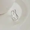 Anillo de Plata de Ley S925 Diseño para Mujer Anillo Sencillo Liso Anillo de Plata Nicho Gama Alta Anillo Antidesvanecimiento Joyería al por Mayor