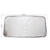 Parasol para coche parabrisas delantero protector solar para coche tela plateada recubierta anillo doble parasol protección solar de verano 150 x 70