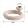 Jarrón de cerámica vintage blanco liso con forma de embrión, venta al por mayor, adornos de estilo ins, decoración de mesa para sala de estar, mini flores secas, artesanía de porcelana