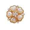 Anillo ajustable con apertura de flor de perla en forma de corazón retro de moda francesa, estilo japonés y coreano, anillo de unión simple y elegante.