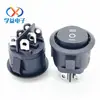 Interruptor de barco seis pinos três posições frente e ré reset simples e duplo interruptor circular reset interruptor de reset KCD1 frente e ré