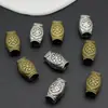 Qk114 Cuentas con Agujero Grande de Runas Vikingas Anillo para Extensión de Cabello Dreadlock DIY Caja de Juego de Accesorios de Joyería de Aleación Viene con Fotos