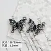 Colgante de Mariposa Casual de Aleación con Goteo de Aceite Incrustado de Circonita Colgante DIY para Collar Pulsera Pendientes y Otros Accesorios de Joyería