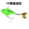 Señuelo Vibratorio Impreso en 3D Pequeño Remolino Spinner Metálico de Largo Alcance Señuelo Vibratorio para Pesca de Agua Dulce para Lubina