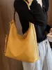 Bolso Tote Casual Retro de Gran Capacidad para Mujer, Nuevo Popular Versátil Elegante Bolso Cubo Tejido Bolso de Hombro Único