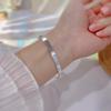 Pulsera de Plata Cerrada Escama de Pescado para Mujer, Verano Plata Pura 9999, Moderna y Versátil, Regalo para Mejor Amiga o Novia, Pulsera de Diseño Cerrado