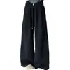 Pantalones de chándal anchos rectos casuales de pierna ancha, moda retro americana simple, pantalones largos casuales que realzan las caderas, novedad de otoño