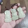 Atacado de fábrica jade afegão natural jade branco Guanyin Buda pingente de jade raiz de lótus amido Buda cor de água clara pingente Guanyin