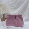 Bolsa Plissada de Aparência Sofisticada Bolsa para Cosméticos Batom Bolsa para Cosméticos Viagem Portátil Pu Bolsa Cosmética Bolsa para Cosméticos de Higiene Pessoal