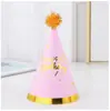 Sombrero de Fiesta Puntiagudo con Puntos Ondulados Bronceado Fiesta de Cumpleaños Decoración de Fiesta Suministros de Cumpleaños para Niños Adultos Sombrero 10 Piezas