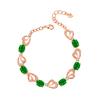 Pulseira TikTok Online Celebrous Live Barroca em Forma de Coração com Diamantes Coloridos Estéreo Assimétrica Cravejada com Zircônias em Formato de Coração