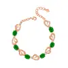 Yihua Celebridade da Internet Transmissão ao Vivo Bracelete de Cristal com Diamante Colorido Barroco Coração Bracelete de Coração com Zircônia Diamante Assimétrico Estéreo