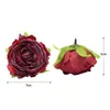 Kit de Materiais DIY para Flores Artificiais de Rosa, Caixa de Flores com Cabeças de Flores de Borda Queimada, Decoração de Cabeça de Flor de Rosa, Fabricação de Flores de Seda