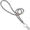 Permiso de trabajo en caliente transfronterizo cordón de cuello insignia llavero accesorios diamantes de imitación completo diamante pulsera diagonal punto al por mayor