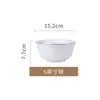 Set de Vajilla de Cerámica Shunxiang [Chapado en Oro Taylor] para Uso Doméstico, Combinación Sencilla y Lujosa de Tazón y Plato con Borde Dorado, Tazón para Arroz