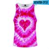 Colete esportivo respirável com estampa tie-dye abstrata 3D, esportivo casual e respirável, novo, 2022, envio direto
