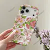 Estilo Chica Caliente Retro Americano Flor Colorida Película Ondulada de Doble Capa para iPhone 17 Funda para Teléfono Apple 15Pm Anti-Caída