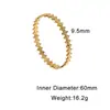 Pulseira Clássica de Aço Inoxidável com Fecho, Personalidade Geométrica, Design de Nicho, Banhada a Ouro, Pulseira de Aço Titânio Não Desbota