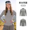Camiseta respirável, leve e de secagem rápida AIMP para caminhada e trekking ao ar livre, unissex, estilo montanha, manga longa para corrida em trilha