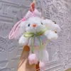 Chaveiro Fofo de Cross-Dressing West Highland Pingente Boneca Criativa Casal Pelúcia Vestindo Cachorrinho Popular Pingente de Mochila Escolar