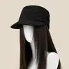 Gorra de Boina Plisada Color Sólido Retro Estilo Ecuestre Color Café Otoño Gamuza Gorra de Periódico Temperamento de Nicho para Mujer Gorra Plana de Ala Ancha
