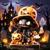 Adornos de Madera de Halloween Estilo Europeo y Americano, Decoraciones de Atmósfera Festiva, Adornos de Escritorio, Regalos Preferidos y Adornos Artesanales