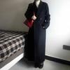 Nuevo Estilo de Abrigo de Lana Otoño e Invierno 2026 para Mujeres Pequeñas, Abrigo de Lana Negro de Longitud Media Estilo Hepburn para Mujeres