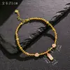 Pulsera tejida hecha a mano con pata de gato de esmalte azul quemado, diseño original DIY, estilo de moda personalizado
