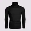 Suéter de cuello alto a rayas para hombre de otoño e invierno transfronterizo de Amazon, suéter de punto cálido ajustado estilo europeo y americano