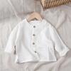 Ropa nueva de primavera y otoño 2023 para niños y bebés, abrigo de manga larga para niños y niñas, cárdigan fino con hebilla, ropa exterior 0198A038
