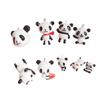 Resina de protección ambiental accesorios tridimensionales colgante de panda rojo colgante para llavero DIY accesorios para asiento de perfume de coche