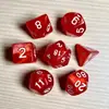 Juego de Dados Poliedros D&D con Patrón de Mármol, Color Mixto Transparente D4D6D8D10D12D20 Caras, Coc, Juego de Mesa, Juego de Siete Piezas