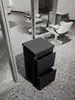 Mostrador de Herramientas para Barbería, Gabinete de Acero Inoxidable de Doble Cara para Salón de Peluquería, Almacenamiento con Cajones y Estante para Secadoras