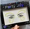 Calcomanías de Tatuajes Temporales Transfronterizos con Calcomanías para Cejas sin Pegamento, Calcomanías para Ojos, Calcomanías Faciales para la Frente, Calcomanías Autoadhesivas de Resina para Maquillaje de Ojos de Mariposa