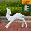 Adornos de Ciervo Sika Simulado para Exterior Jardín de Patio Parque Forestal Escultura de Fibra de Vidrio de Ciervo Modelo de Plaza Animal Simulado