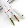 Cable adaptador dos en uno de micrófono de auriculares de computadora a auriculares de teléfono móvil, adaptador de audio de doble orificio a un solo orificio