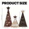 Adornos de árbol de Navidad de madera envejecida, estilo vintage, transfronterizos; decoraciones de mesa de Navidad estilo granja; manualidades festivas de madera