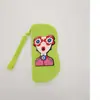 Bolsa Trendy de Silicona Verde para Gafas, Bolsa Portátil Anti-Presión y Anti-Caídas para Guardar Gafas de Sol, Estuche de Gafas de Aspecto Elegante para Niña