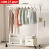 Perchero de pie simple, tendedero de doble barra para balcón, perchero para ropa de dormitorio en casa