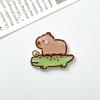 Desenho animado fofo capivara capibala adesivo acrílico faça você mesmo cartão de cabelo broche emblema adesivo de geladeira acessórios