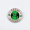 Broches Criativos Fofos da Série Alienígena, Acessórios Versáteis Personalizados para Roupas, Emblemas, Letras, Pins de Metal para Mochila