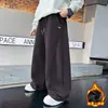 Z5886 Zhaoyangtong Pantalones de Punto Cálidos de Moda Casual de Invierno para Niños Pantalones Holgados tipo Cimitarra