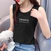 Verano nuevo camisola de celebridad en línea para mujer ropa interior ropa exterior algodón holgada deportiva sin mangas diseño nicho