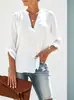 Colección nueva de mujer para tienda independiente de Amazon transfronteriza europea y americana 2026: camisas versátiles y cómodas de color liso con cuello en V para ropa de trabajo