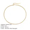 Chihang joyería cadena de cuello de acero de titanio transfronteriza cadena de caja collar chapado en oro cadena de clavícula collar simple de acero inoxidable